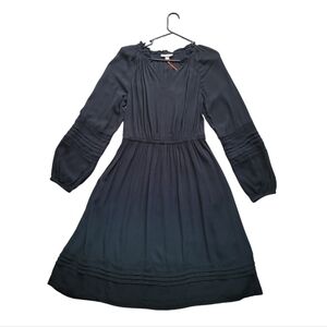 S (4-6) Women's Long Sleeve Mini Lace Dress Black with Pockets Target Knox Roses